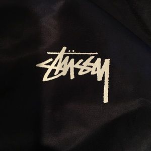 Black Stussy Hooded Jacket